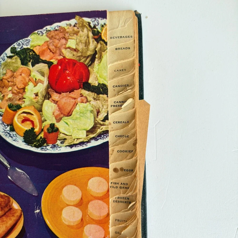 Vintage Searchlight Recipe Book Household Magazine Hardcover Black Red Retro